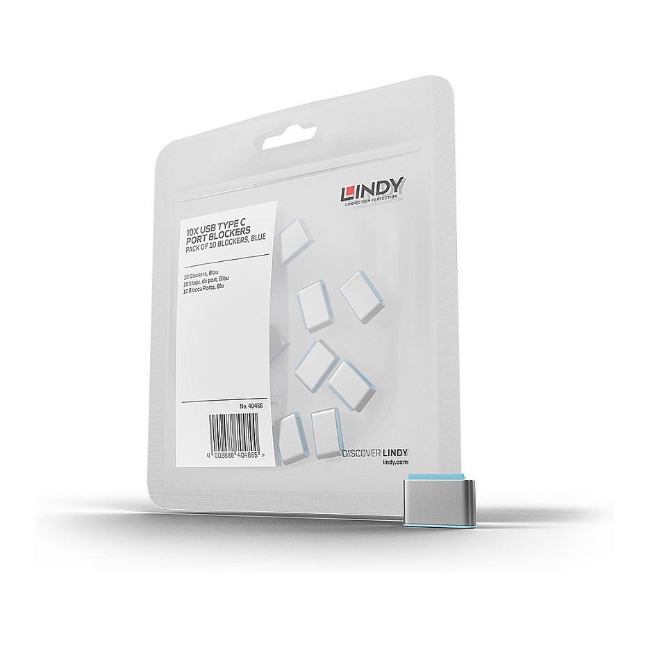 Bllokues portash USB-C Lindy 40466, 10 copë, për USB-C dhe Thunderbolt 3 - Blu - 1