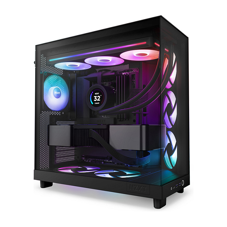 Ftohës për Kasë NZXT F360 / 360mm / 500-2400 RPM / PWM / ARGB – Zezë - 5
