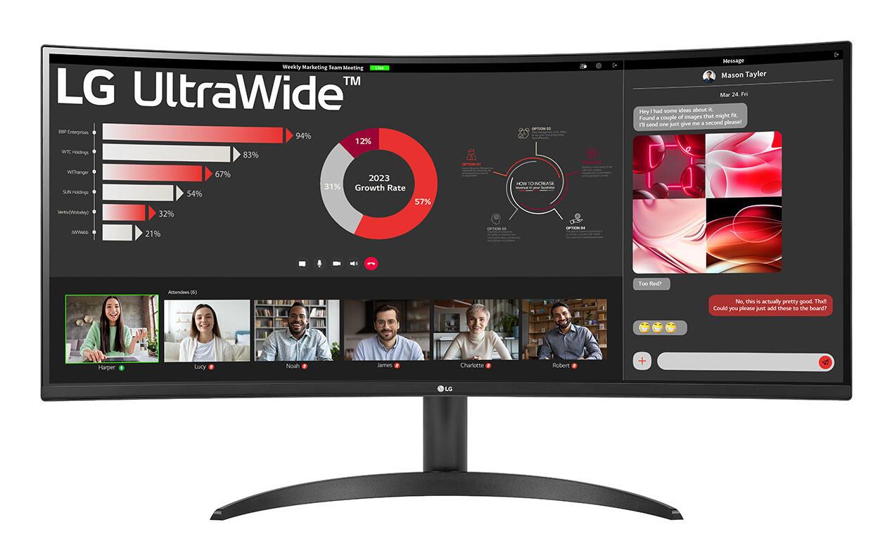 Monitor LG 34WR50QK-B / 34" / WQHD VA Curved / 100Hz / 5ms / HDMI+DisplayPort - Zezë