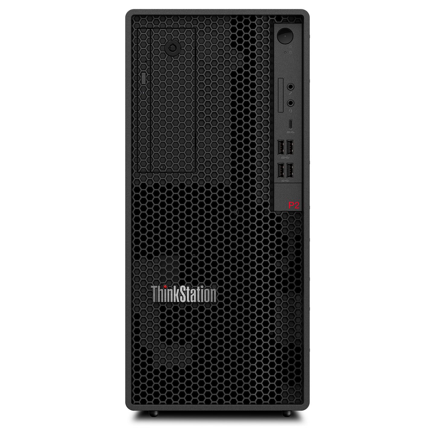 Kompjuter Lenovo ThinkStation P2 Tower Gen 2, Ultra 7 265K, 32GB DDR5, 512GB, RTX 5060 8GB - Zezë - 2