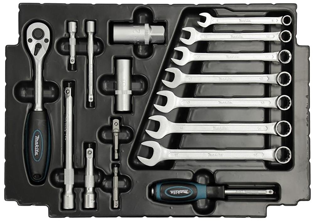 Set Veglash Mekanike Makita E-08713, 120 Copë, Çelik Krom-Vanadium, Valixhe MAKPAC - Gjelbër - 3