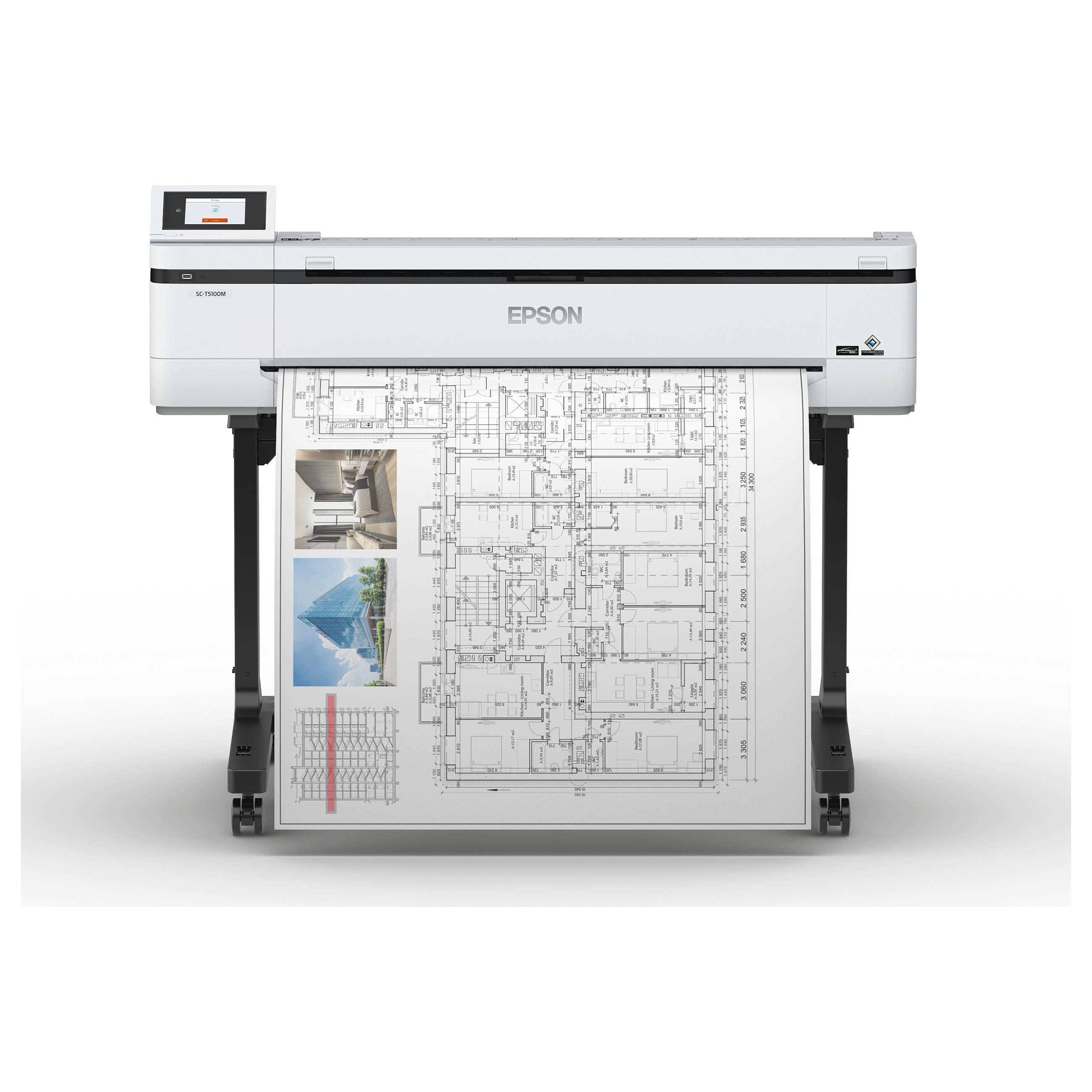 Printer i madh Epson SureColor SC-T5100M 36" Color Inkjet me Roll Media - 4