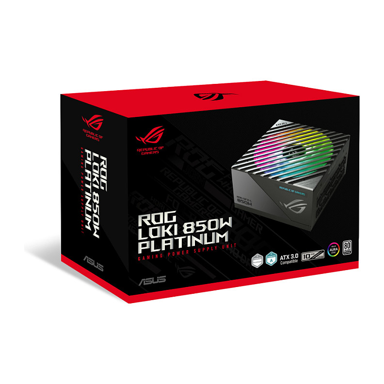 Furnizues Energjie ASUS ROG LOKI SFX‑L / 850W / 80 PLUS Platinum / SFX‑L - Zezë / Argjend - 11