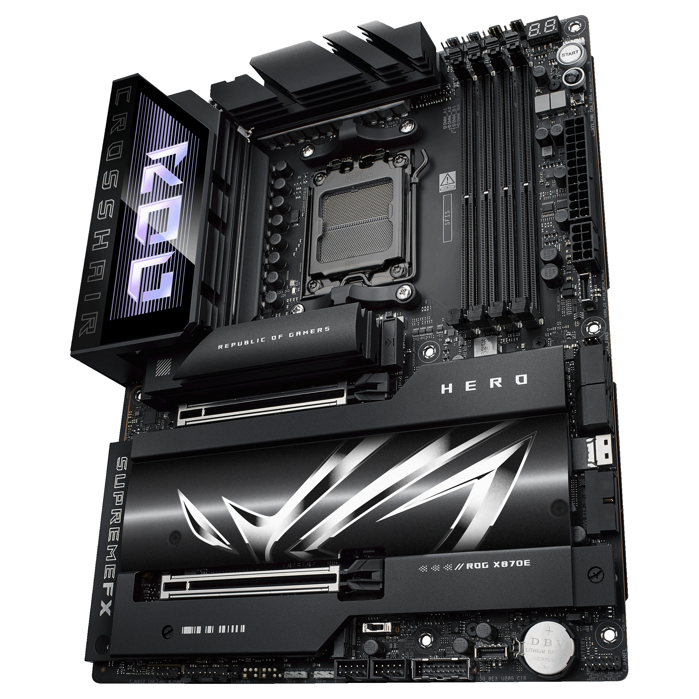Pllakë Amë ASUS ROG CROSSHAIR X870E HERO AM5 ATX - 8