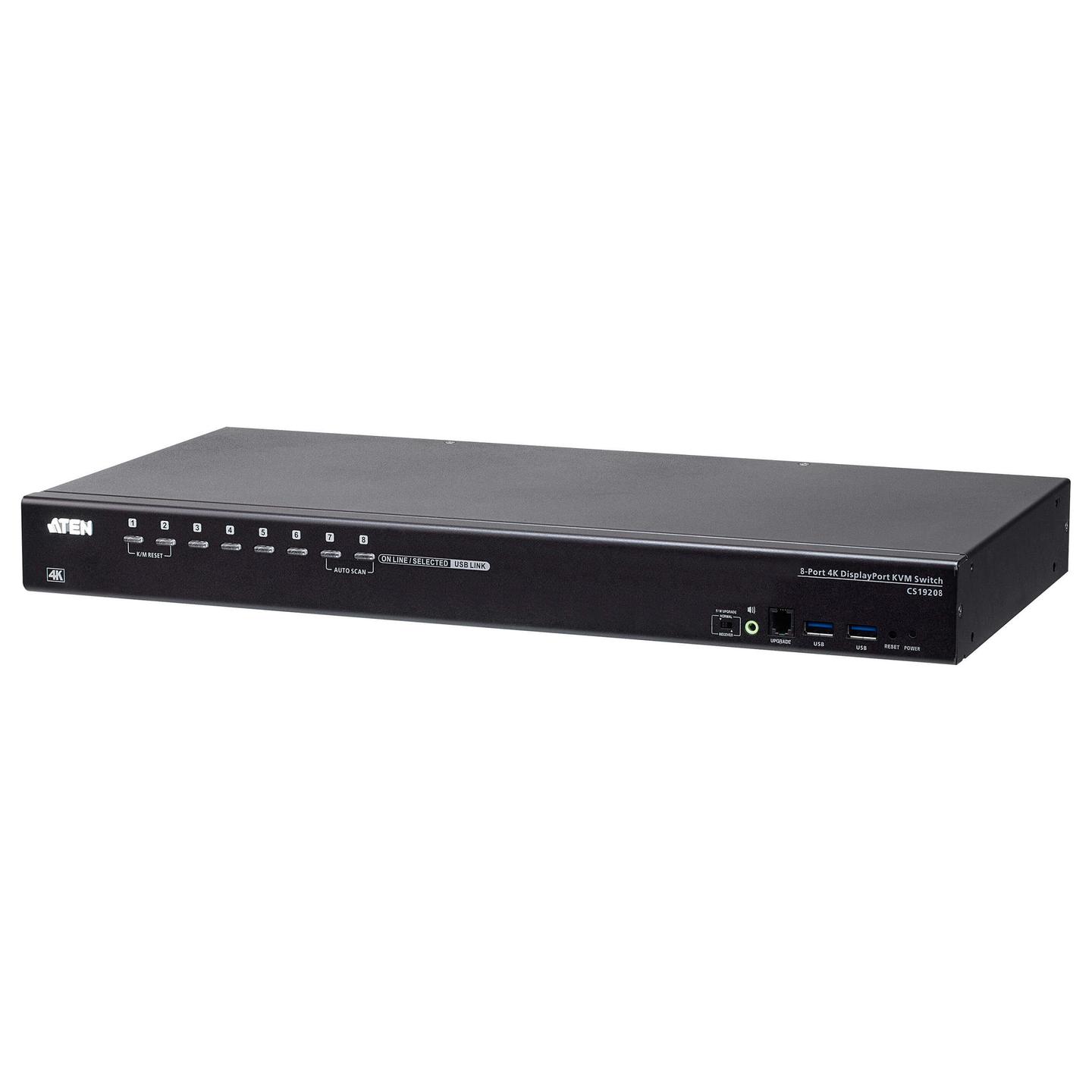 KVM Switch ATEN CS19208-AT-G, 8 porta, DisplayPort, HDMI, USB 3.0, 4K 60Hz, Rack 1U - Zezë