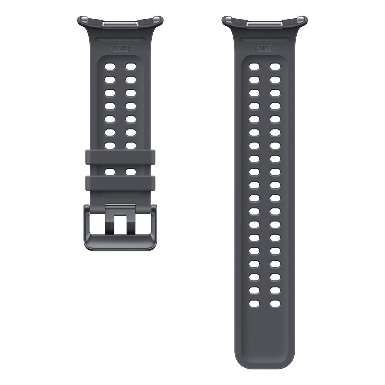 Rrip për ora Samsung Galaxy Watch Ultra2 / Marine Band / Madhësia S/M/L - Zezë - 2