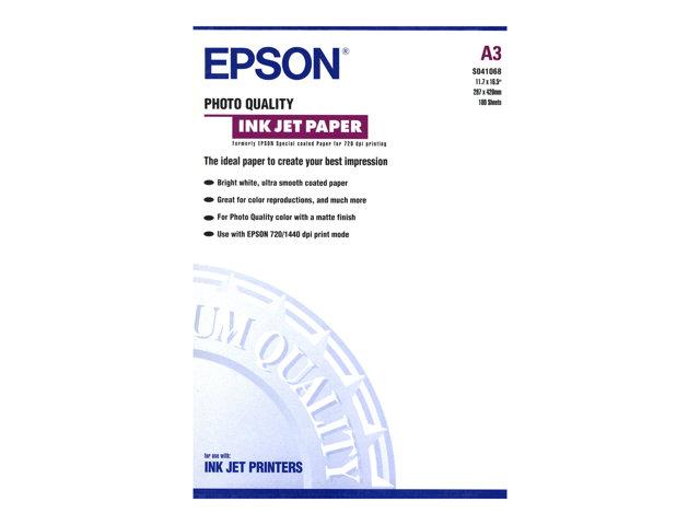 Letër Epson Photo Quality, A3, 102 g/m², 100 fletë, mat