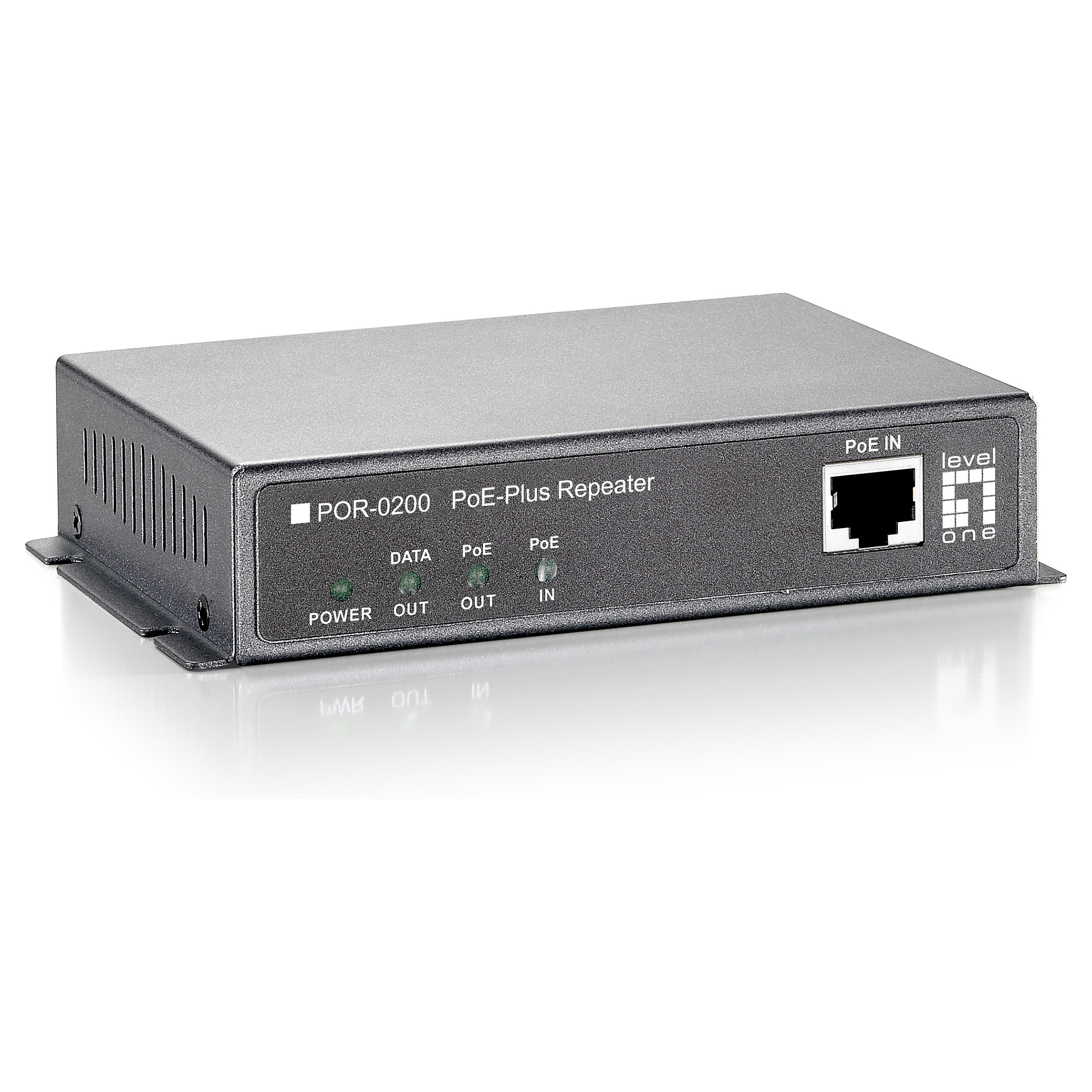 LevelOne POR-0200 PoE+ Repeater / 10/100Mbps / 30W / 200m / IEEE 802.3at – Zezë