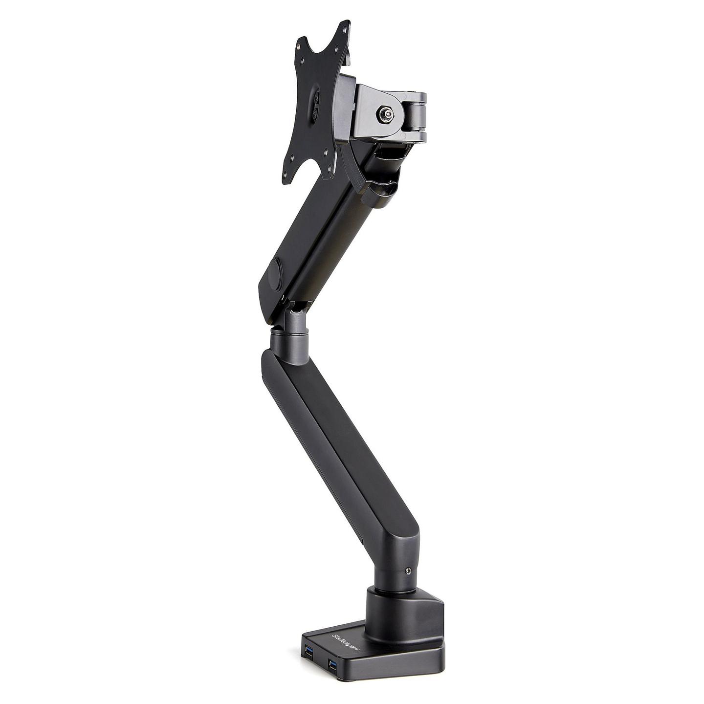 Mbajtëse për Monitor StarTech.com ARMSLIM2USB3 , 1 Monitor , 17–34" , deri 8kg , sustë mekanike , 2x USB-A 5Gbps , VESA 75x75 & 100x100 - Zezë