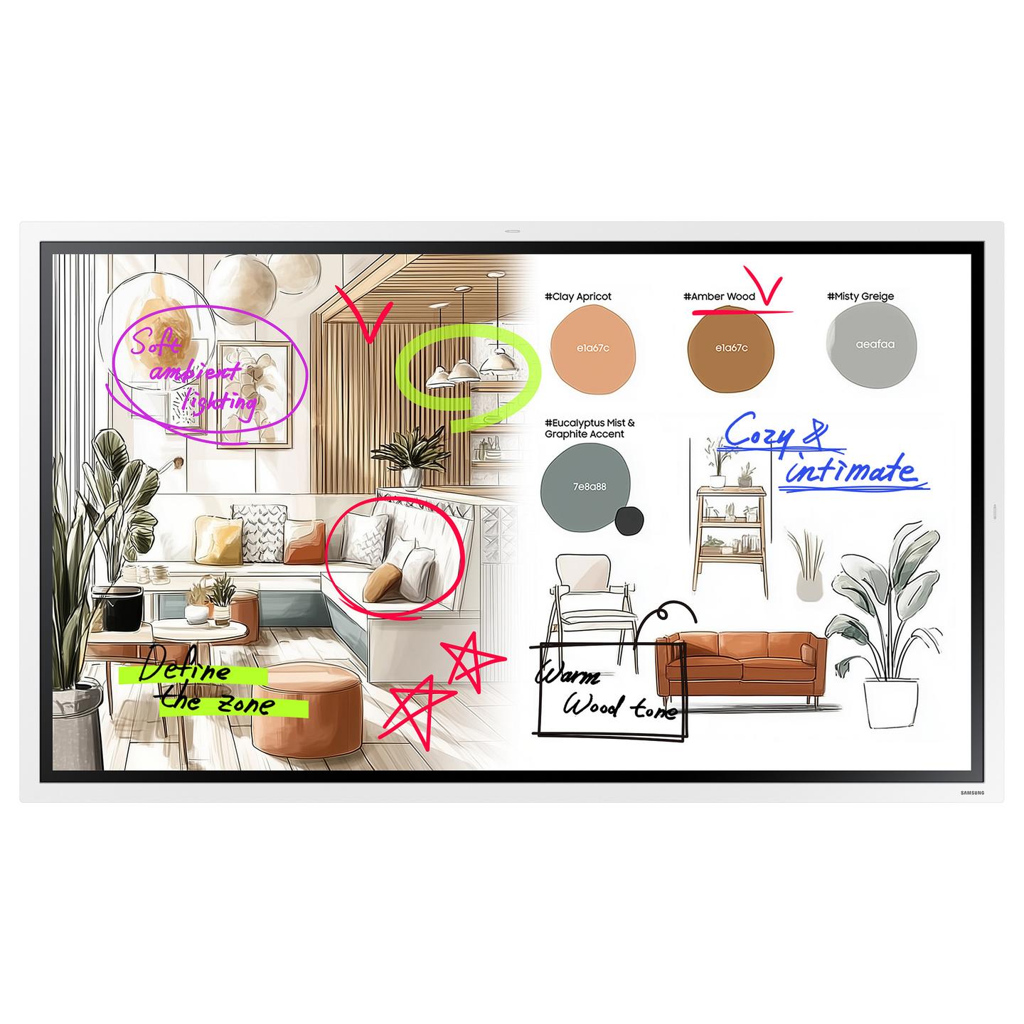 Interaktiv (Smart Board) Samsung Flip WM55FX, 55", 4K UHD VA, Touch, 8GB, 64GB, 2× HDMI, 3× USB-A - Hiri/Bardhë