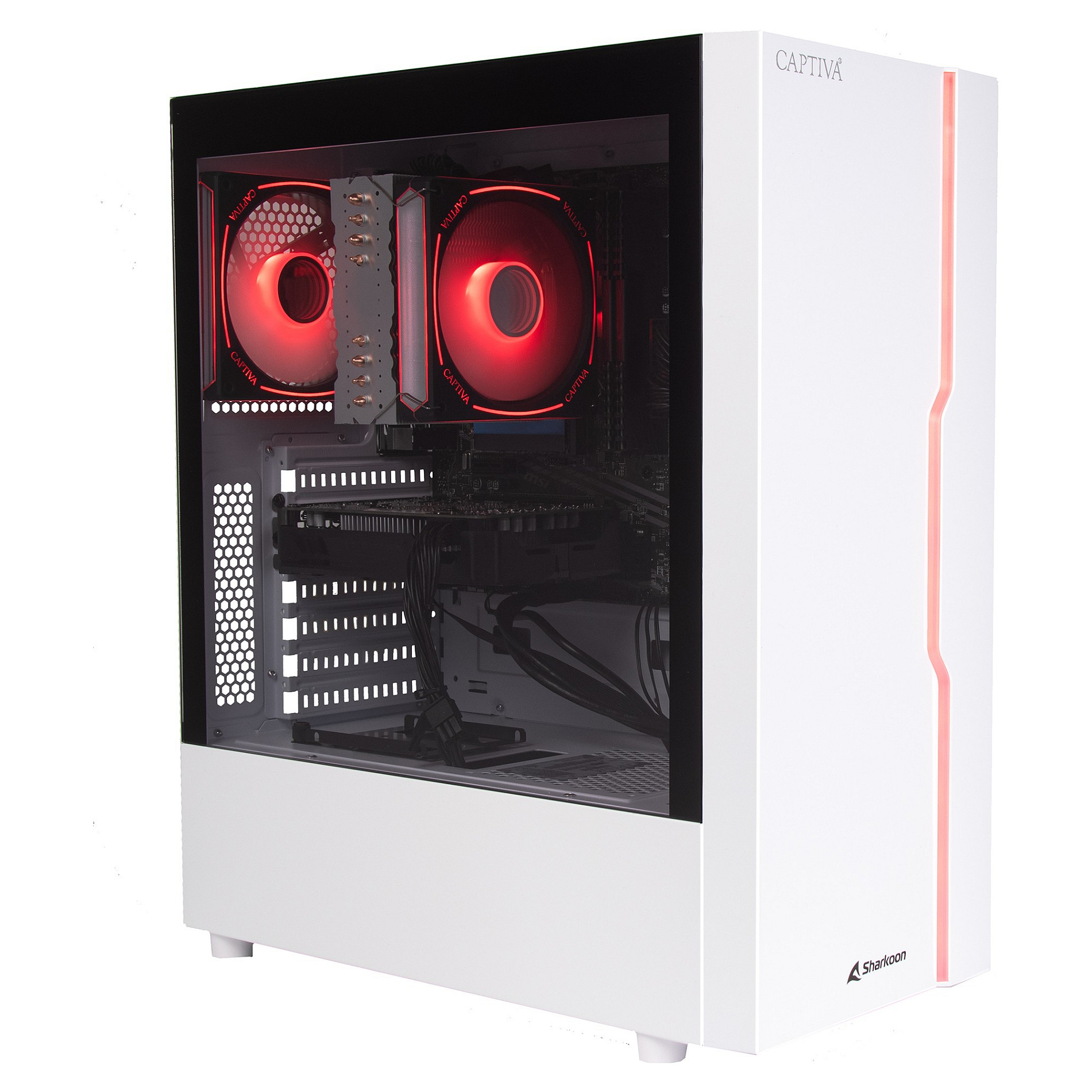 Kompjuter Gaming Captiva Advanced Gaming R92-912 / AMD Ryzen 7 5700X / 32GB DDR4 / 1TB / RTX 5060 8GB - Bardhë