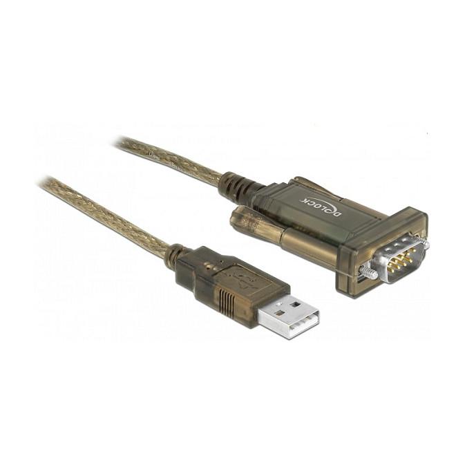 Kabllo Serial DeLOCK 64073, USB 2.0 Type-A mashkull në RS-232 DB9 mashkull, deri në 1 Mbps, 2 m - Transparente