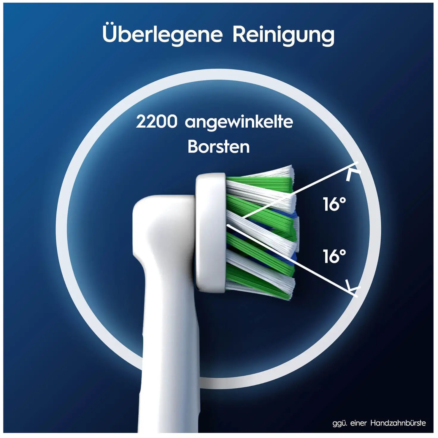 Koka zëvendësuese për furçë elektrike Oral-B Pro CrossAction / 16° / 4 copë – Bardhë - 5