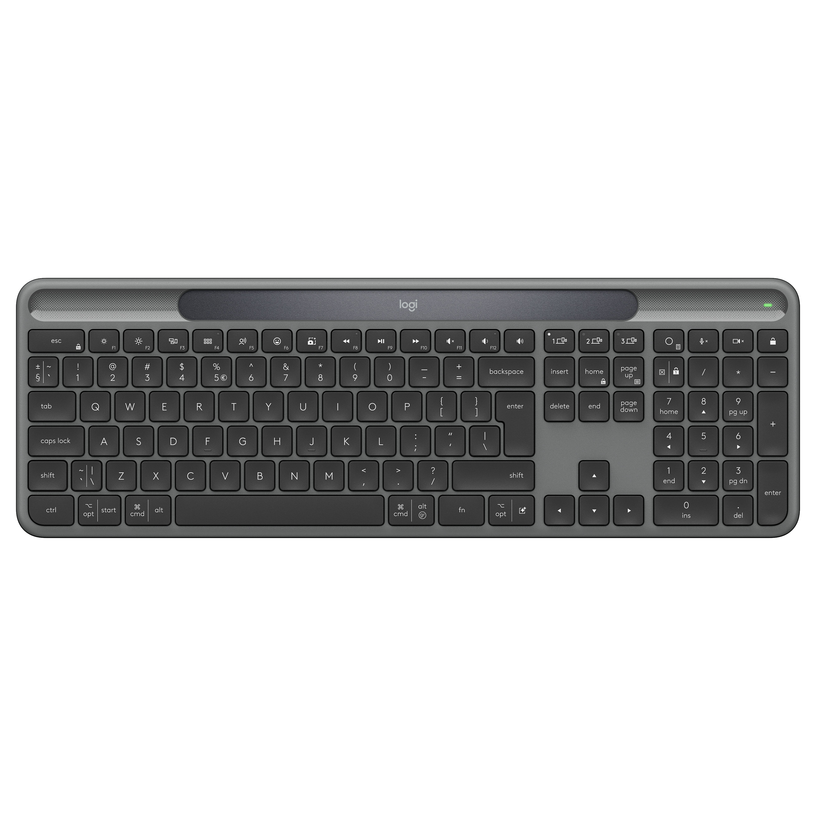 Tastierë pa kabllo Logitech Signature Slim Solar K980 / QWERTY - Grafit - 1