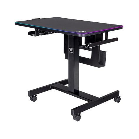 Tavolinë Gaming Thermaltake CYCLEDESK 100, 80×50cm, 72–117cm, Elektrike, RGB - Zezë