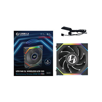 Ftohës për Kasë Lian Li UNI FAN SL Wireless LCD 120 / 120mm / 350-1900 RPM / LCD / ARGB / PWM / Reverse – Zezë - 1