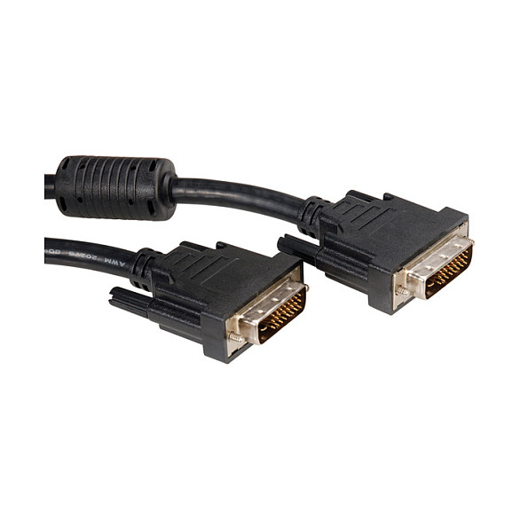 Kabllo DVI ROLINE 11.04.5525 / DVI-D në DVI-D / Dual Link / 2m - Zezë