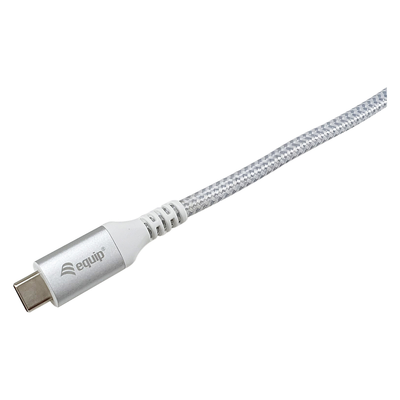 Kabllo USB / USB-C 3.2 / Equip / C–C Verl. / 1.0m / 5A / 4K60Hz - Bardhë - 4