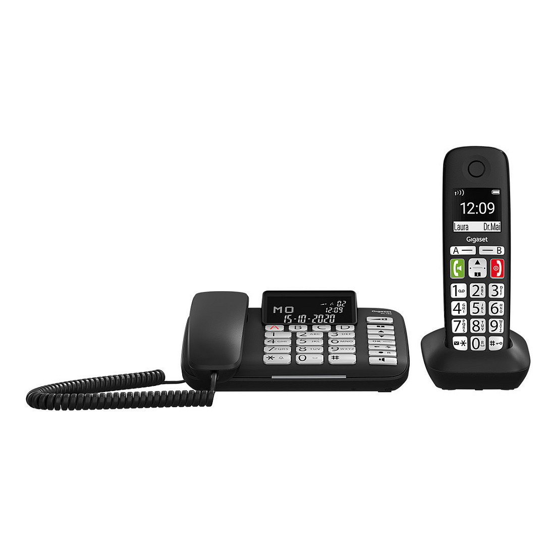 Telefon i thjeshtë Gigaset DL780 Plus / Analog / DECT & Hands-Free - Zezë