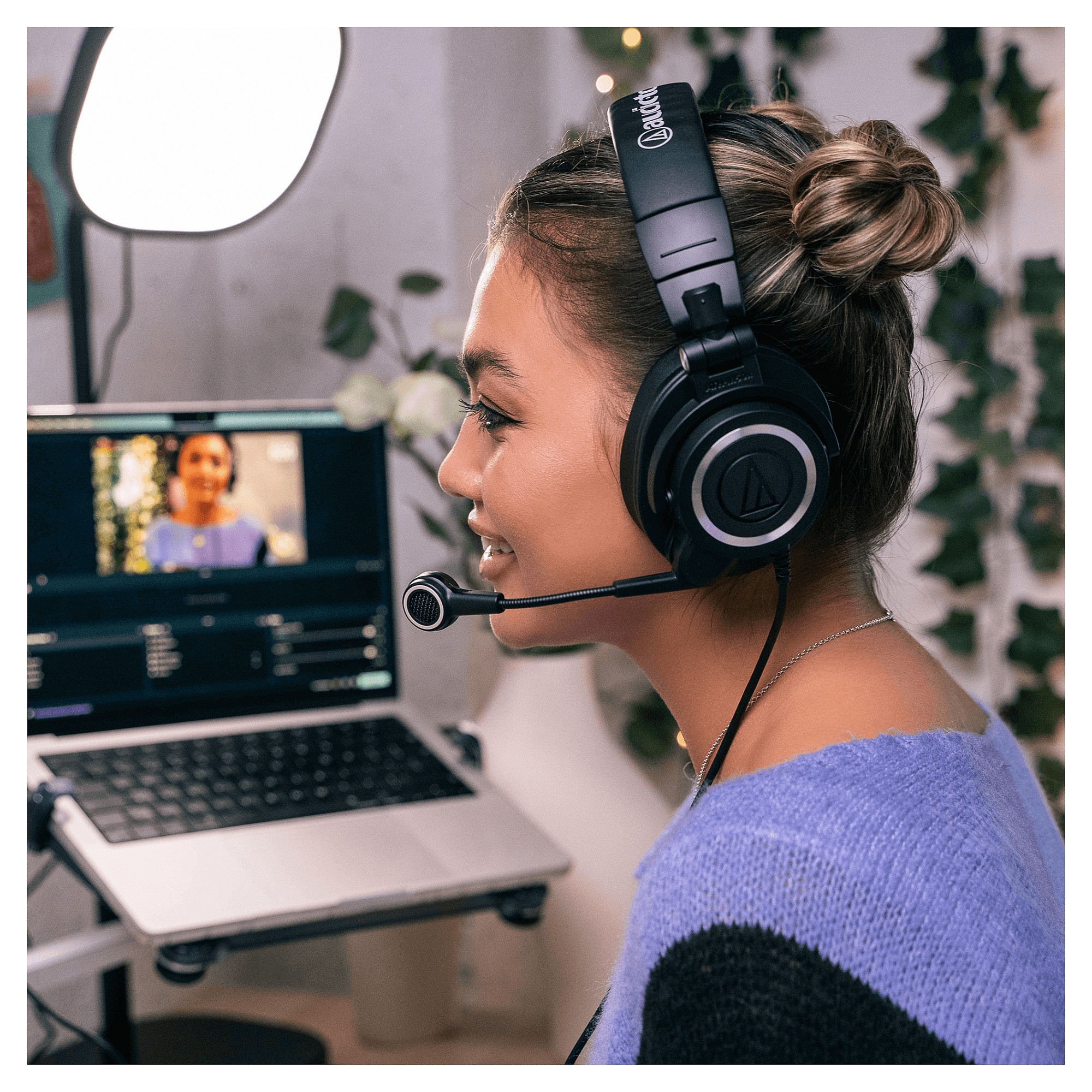 Kufje me kabllo Audio-Technica ATH-M50xSTS StreamSet / 3.5 mm + XLR / 2 m - Zezë - 8