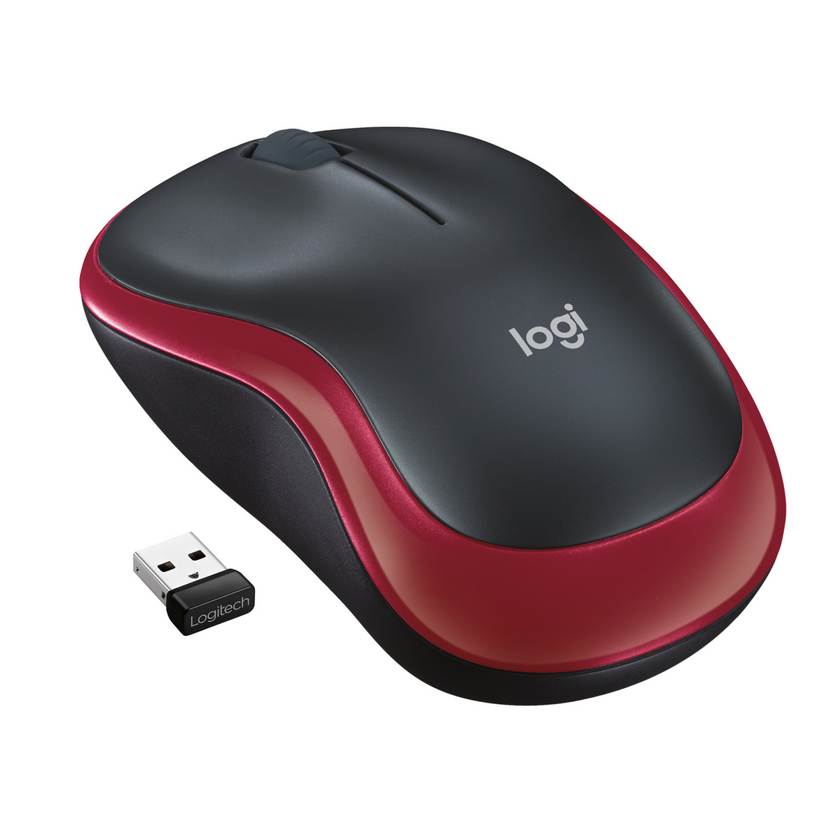 Maus pa Kabllo Logitech M185 – Zezë / Kuqe - 1