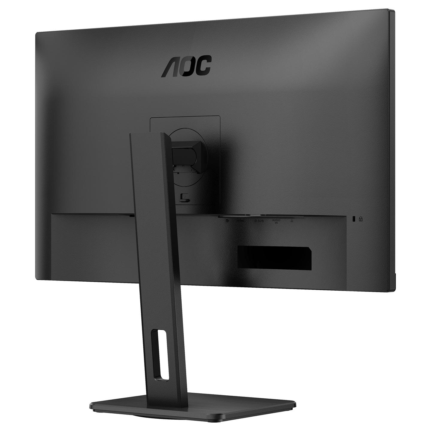 Monitor AOC 27E3QAF, 27", Full HD IPS, 100Hz, 4ms, HDMI + DisplayPort + VGA, Altoparlant - Zezë - 9