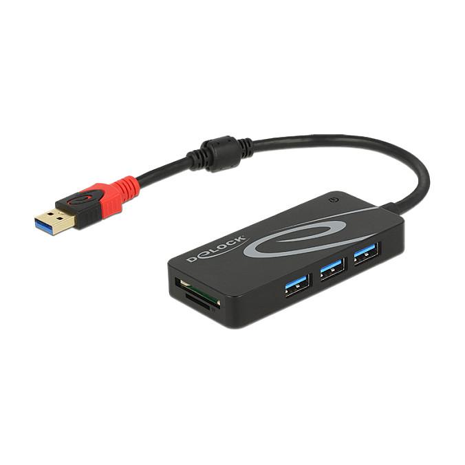 Hub USB Equip 62899 / USB 3.2 Gen 1 / 3x USB-A / SD / SDHC / SDXC / microSD / microSDHC / microSDXC / 5 Gbit/s - Zezë