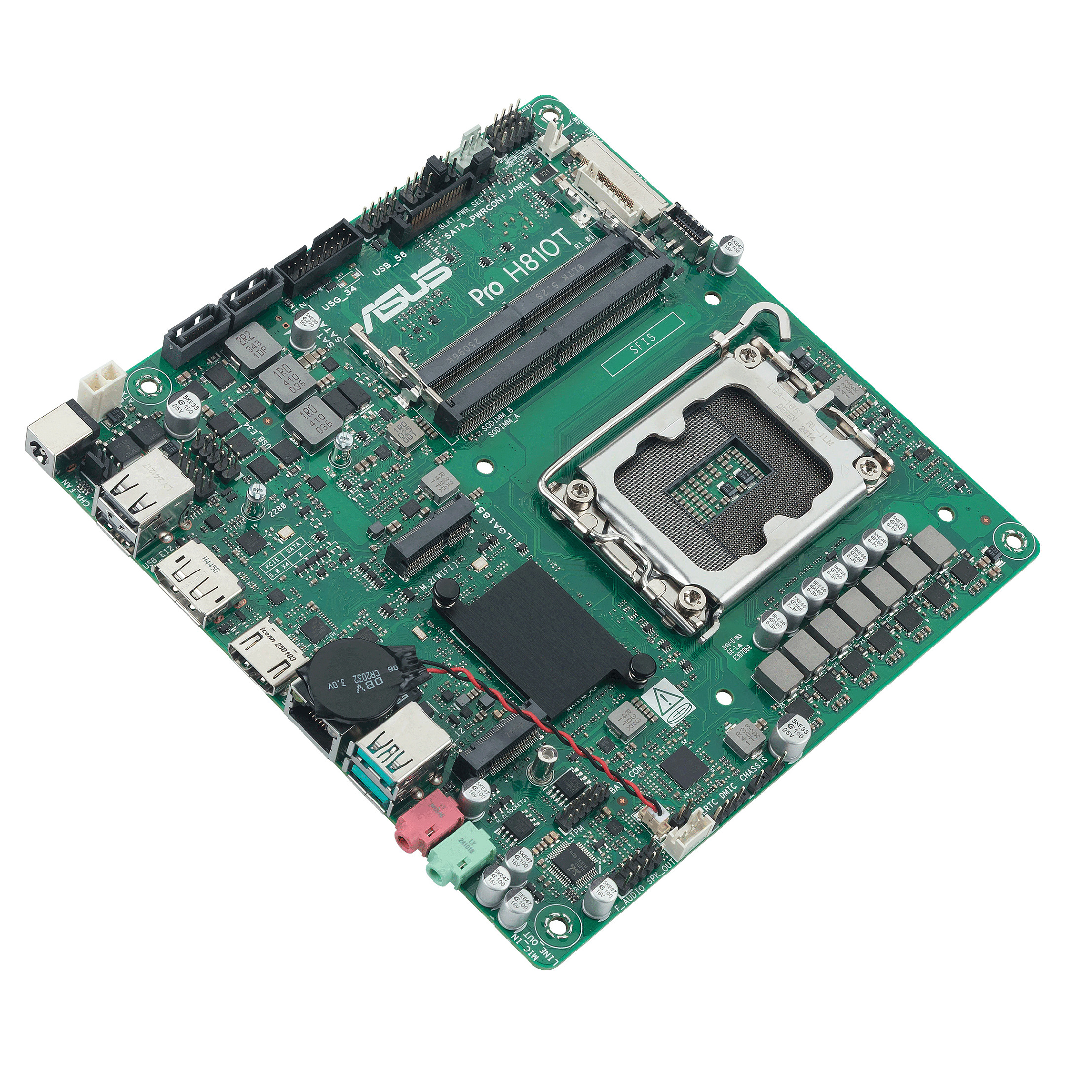 Pllakë Amë ASUS Pro H810T-CSM / Intel LGA1851 / H810 / DDR5 SO-DIMM / Thin Mini ITX / Gigabit LAN - 4