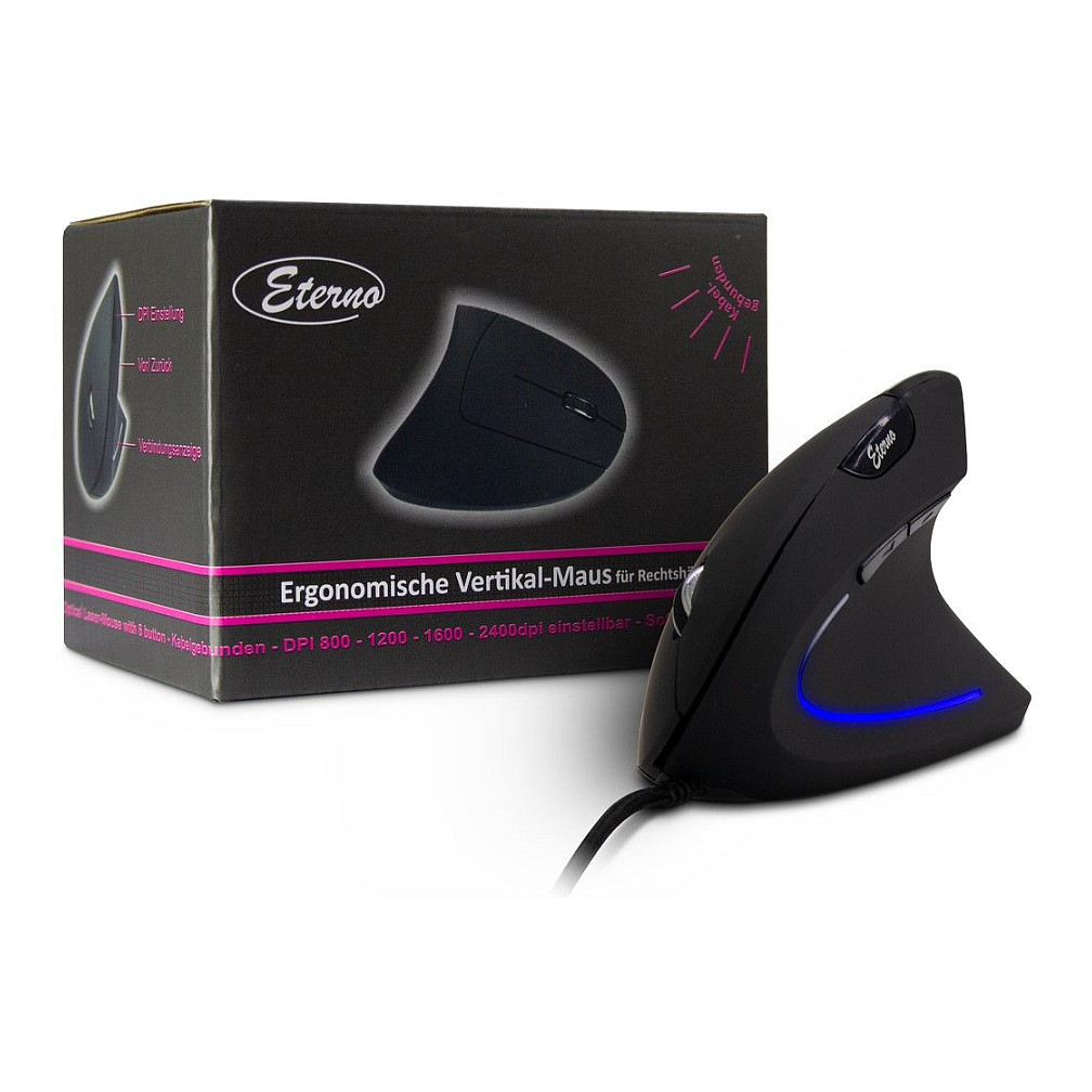 Maus me kabllo Inter-Tech AC KM-206WR / Vertical / Ergonomic - Zezë - 1