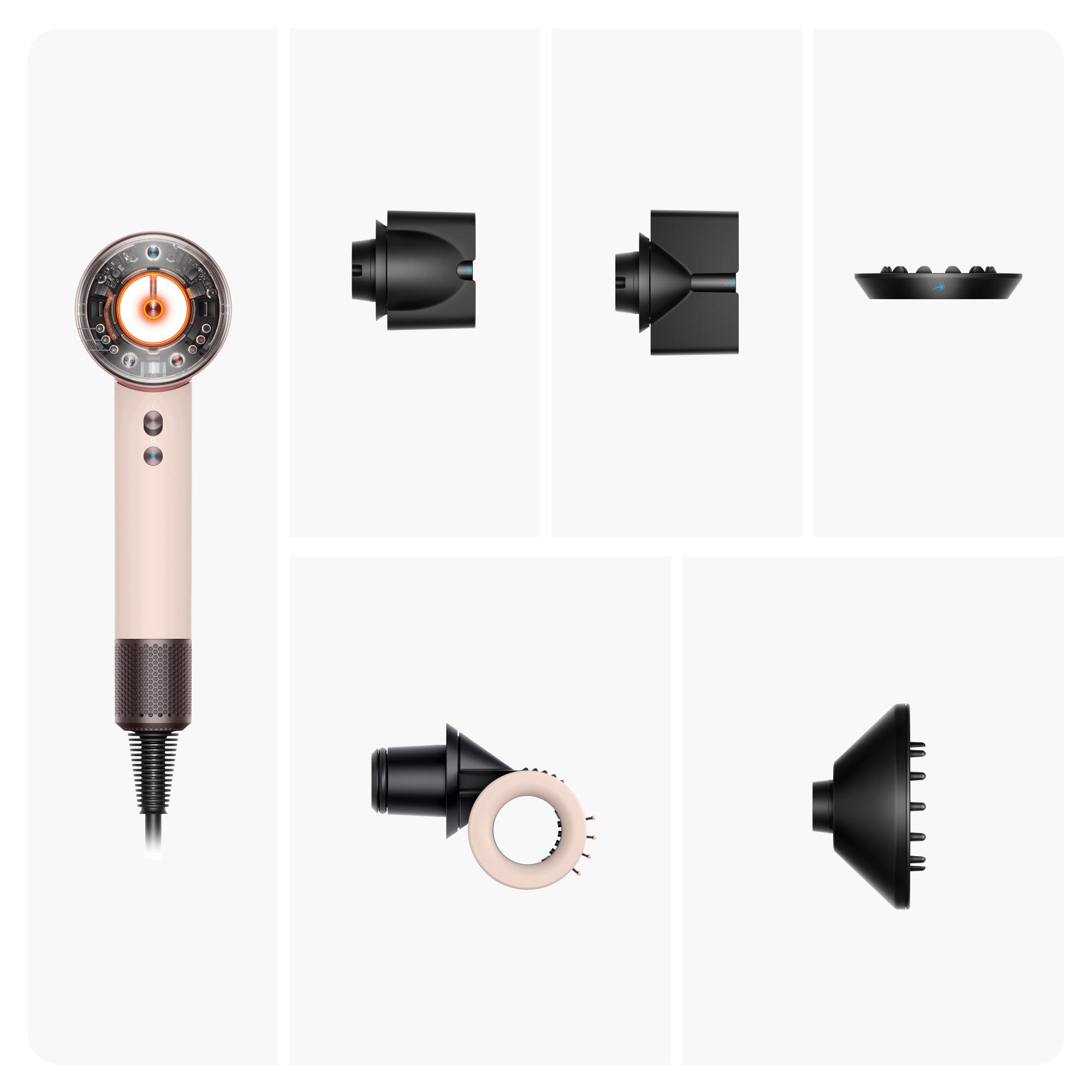 Stiluese për Flokë Dyson Supersonic Nural / 113407-01 / 1600W / Motor Digital / Jonike / 5 Aksesorë – Rozë/Rose Gold