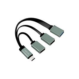 Splitter USB LogiLink UA0315 / USB-C / 3x USB-A / USB 3.2 Gen 1 / 5 Gbit/s - Zezë/Gjelbër