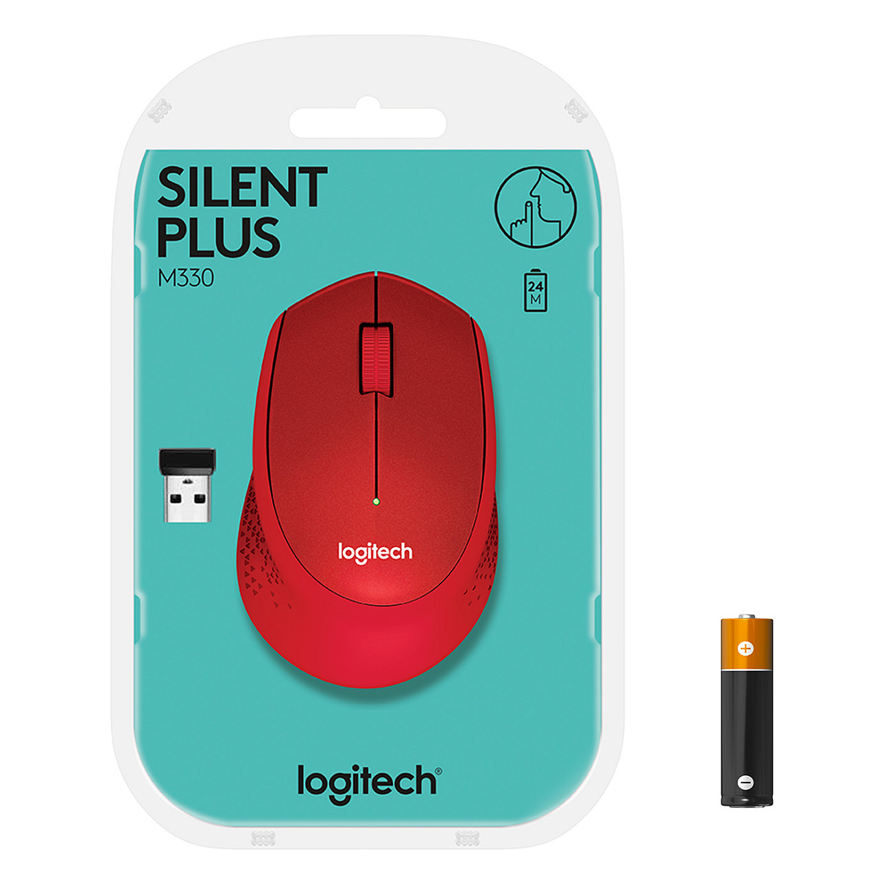 Maus Logitech M330 SILENT PLUS - Kuqe - 8