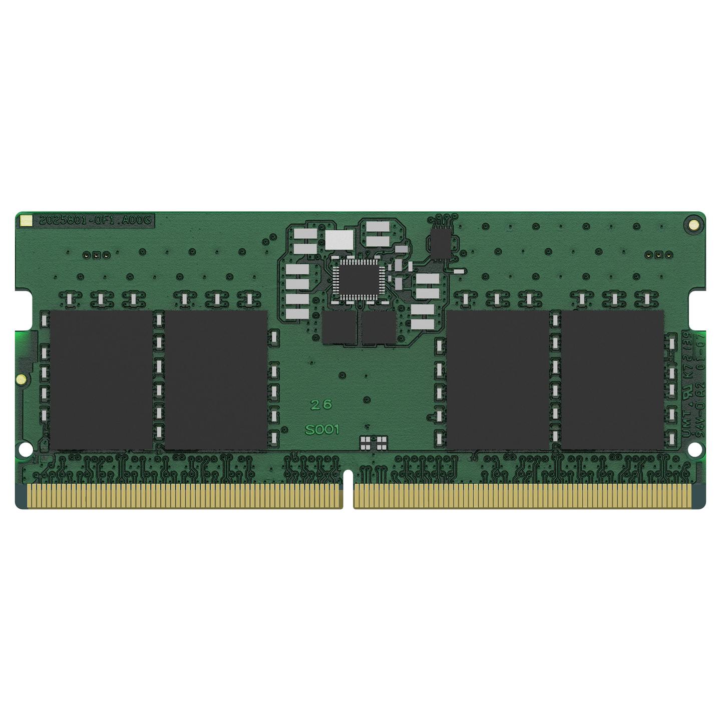 RAM Memorie DDR5 Kingston ValueRAM / 8GB (1x8GB) / SO-DIMM / 5600MT/s / CL46 / 262-pin - Gjelbër