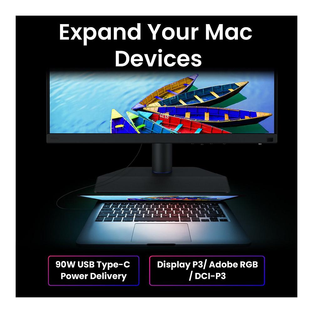 Monitor BenQ SW242Q / 24.1″ / WQXGA IPS / 60 Hz / 5 ms / USB-C + DP + HDMI + USB Hub - Zezë - 8
