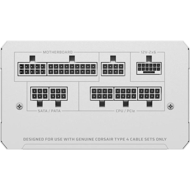 Furnizues Energjie Corsair RMe Series RM1000e / 1000W / Cybenetics Gold / ATX 3.1 / PCIe 5.1 / Fully Modular / 12V-2x6 – Bardhë - 3