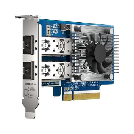 Kartë Zgjerimi QNAP QXG-25G2SF-CX6, 2x SFP28, 25/10GbE, PCIe 4.0 x8 - Blu - 3