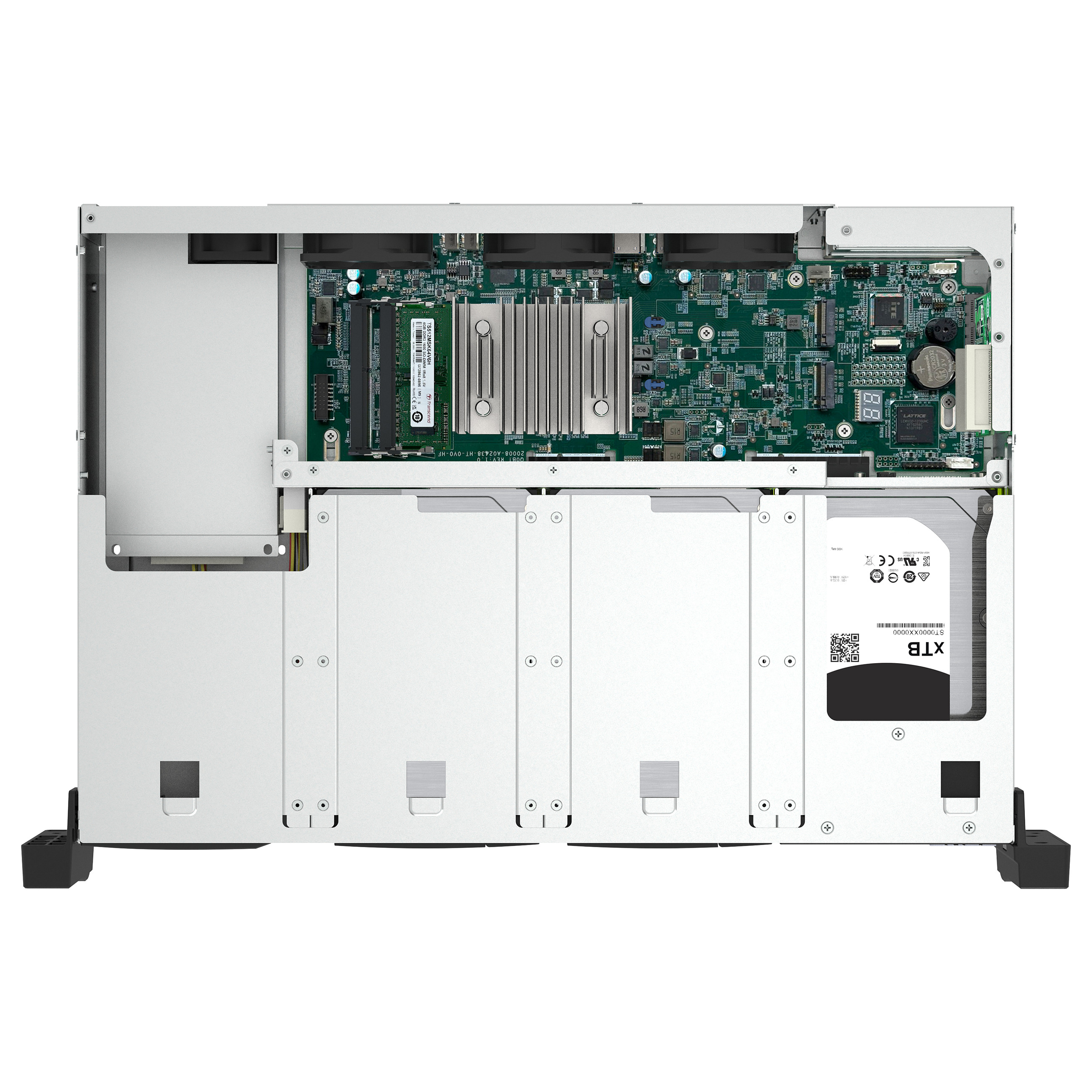 NAS QNAP TS‑855eU‑8G 8‑Bay Short Depth Rackmount / Intel Atom C5125 (8 cores, 2.8GHz) 8GB / 2x 2.5GbE / 2x M.2 2280 / 2x PCIe Gen3 /PSU - 6