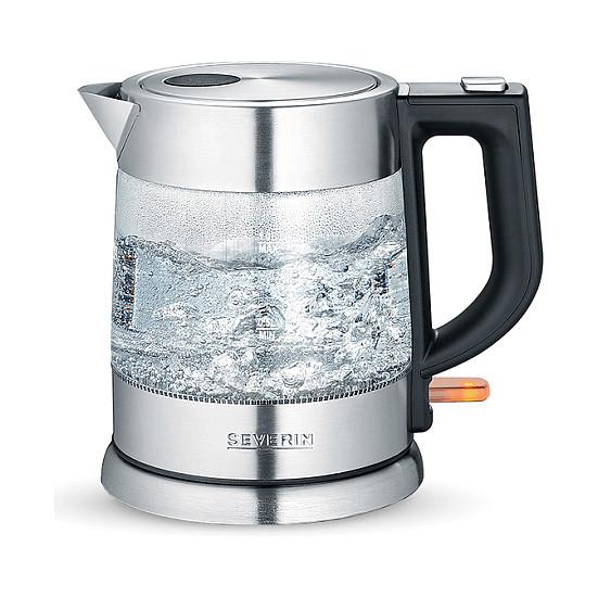 Çajnik Elektrik Severin WK 3468, 1L, 2200W, Xham, Çelik Inox, 360° – Zezë, Transparente