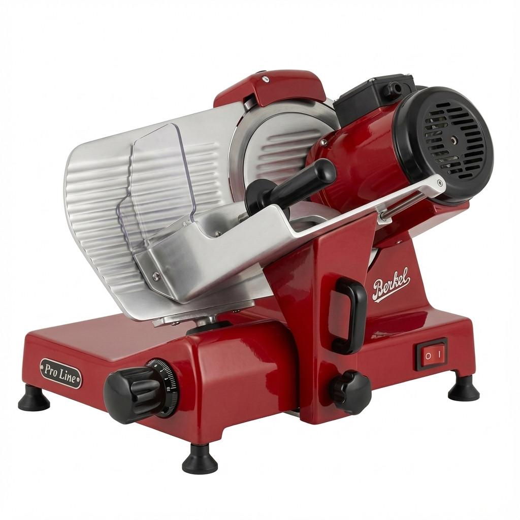 Prerëse Elektrike për Ushqime Berkel Pro Line XS25, 330W, Teh 250mm, Prerje 0–14mm - Kuqe/Argjend