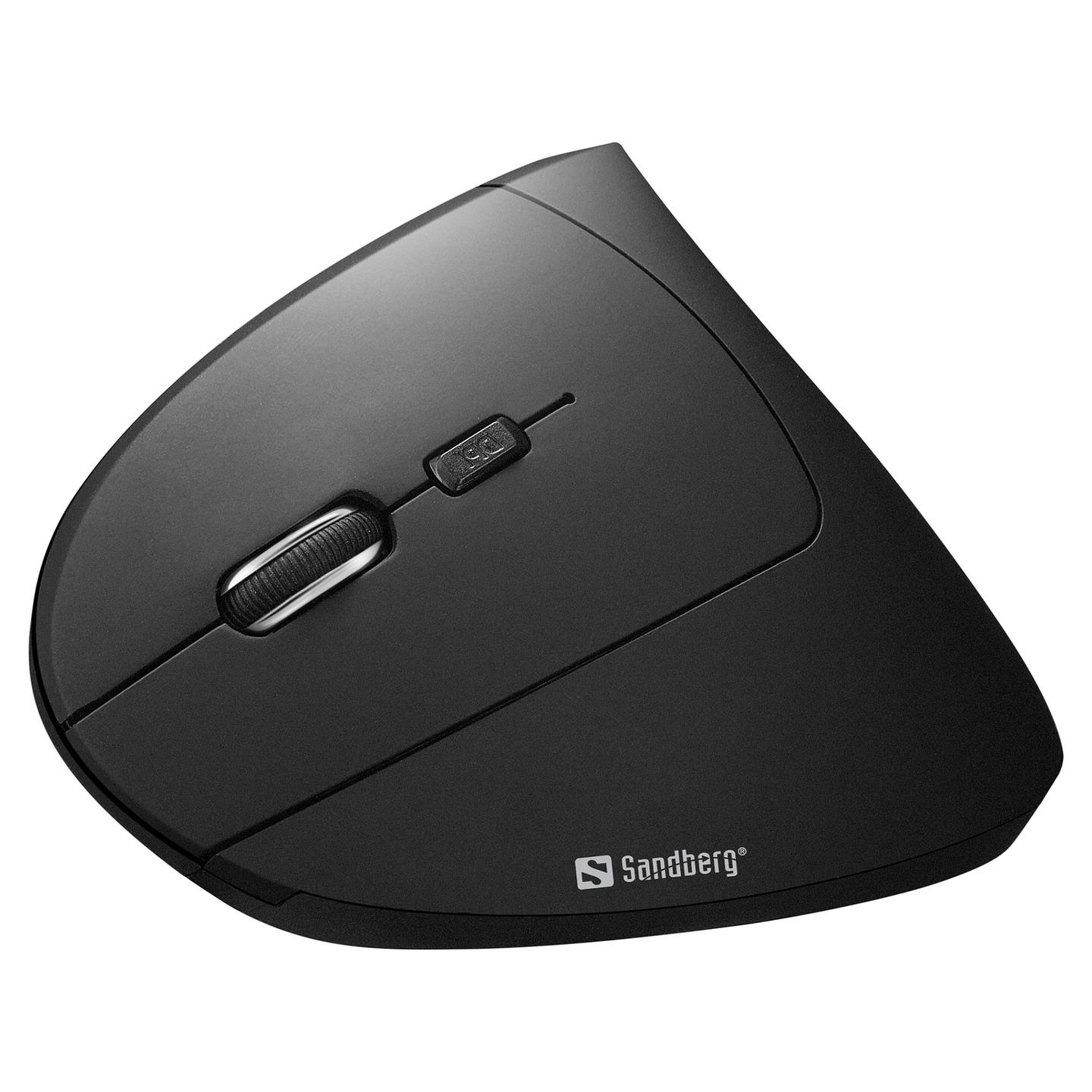 Maus me Kabllo Sandberg 630-14, Ergonomik Vertikal, USB-A, 800–2400 DPI, 6 Butona – Zezë - 3