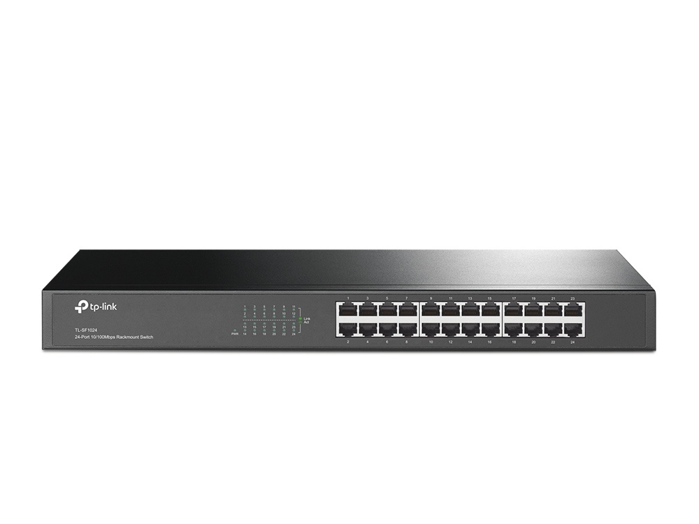 Switch TP-Link TL-SF1024 / 24-Port Fast Ethernet / 10/100Mbps / Unmanaged / Rack - Gri - 1