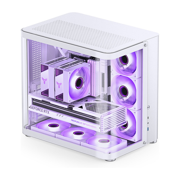 Kasë PC Jonsbo TK-2 2.0 / Midi Tower / ATX / Tempered Glass - Bardhë - 2