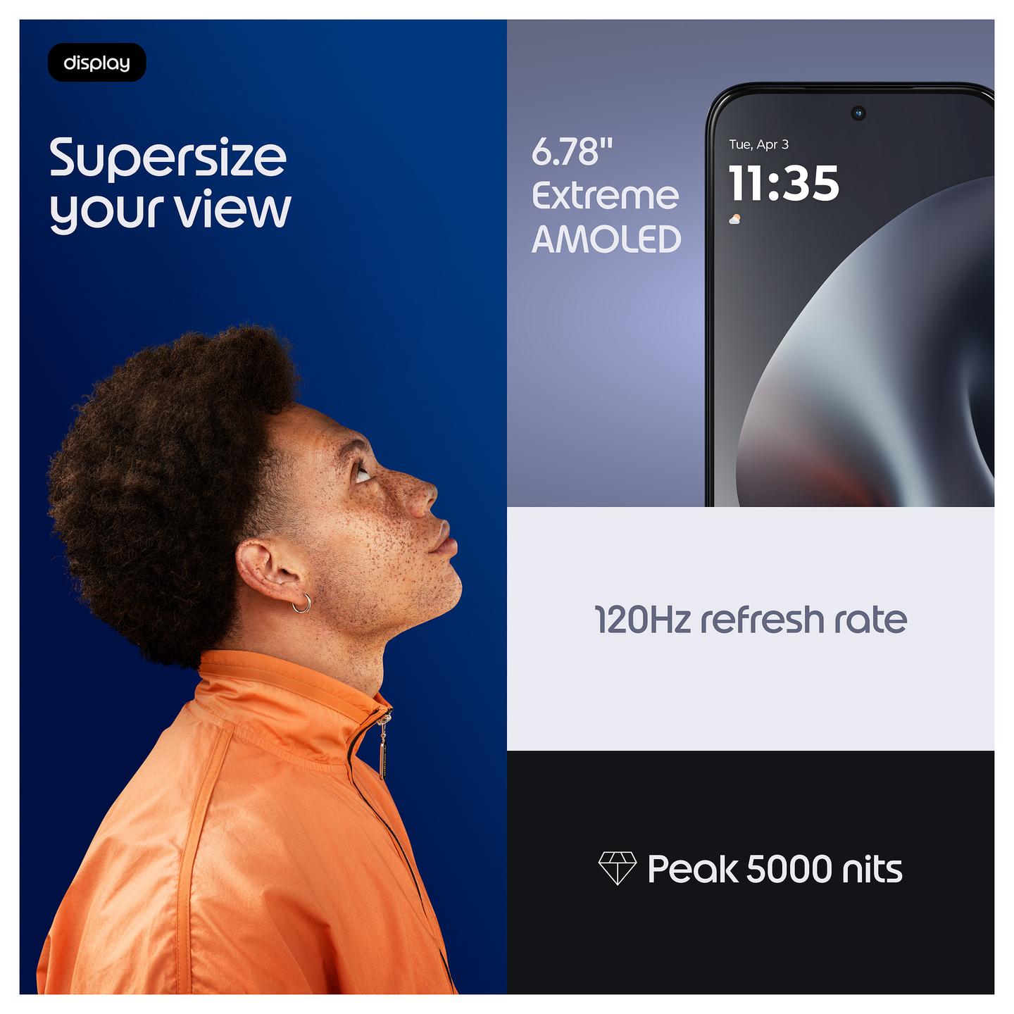 Telefon i Mençur Motorola moto g87 / 6.78" Extreme AMOLED / 120 Hz / Dimensity 6400 / 12 GB RAM / 256 GB / 5G / Dual SIM / 200 MP - Gri e errët - 7