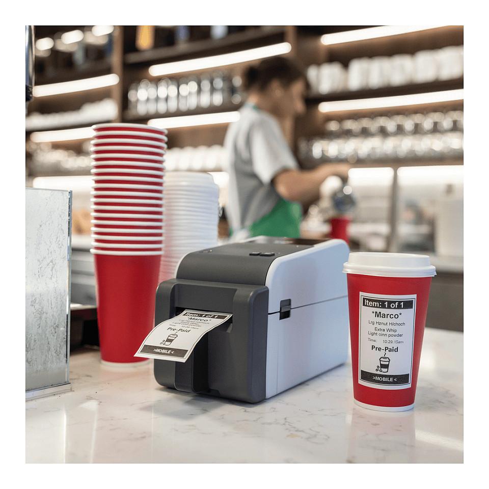 Printer Label Brother TD-2350DFC203, Termik Direkt, Linerless, 203 dpi, 59 mm, 152.4 mm/s, USB-C, LAN, Wi-Fi, Bluetooth - Bardhë/Zezë - 4