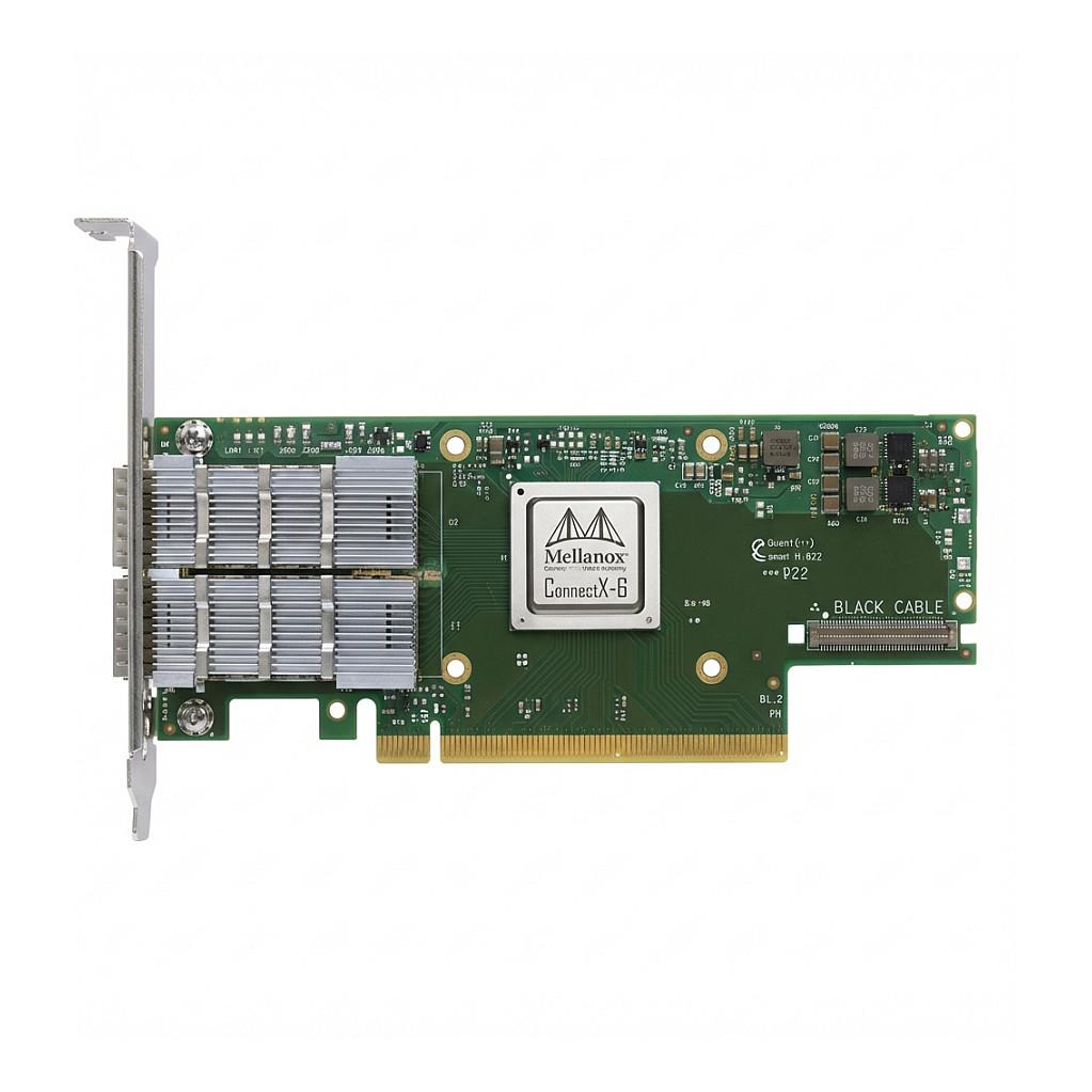 Karta të Rrjetit Mellanox ConnectX-6 MCX653106A-HDAT / PCIe 4.0 x16 / 2x QSFP56 / InfiniBand HDR 200Gbps + Ethernet 200Gbps / VPI