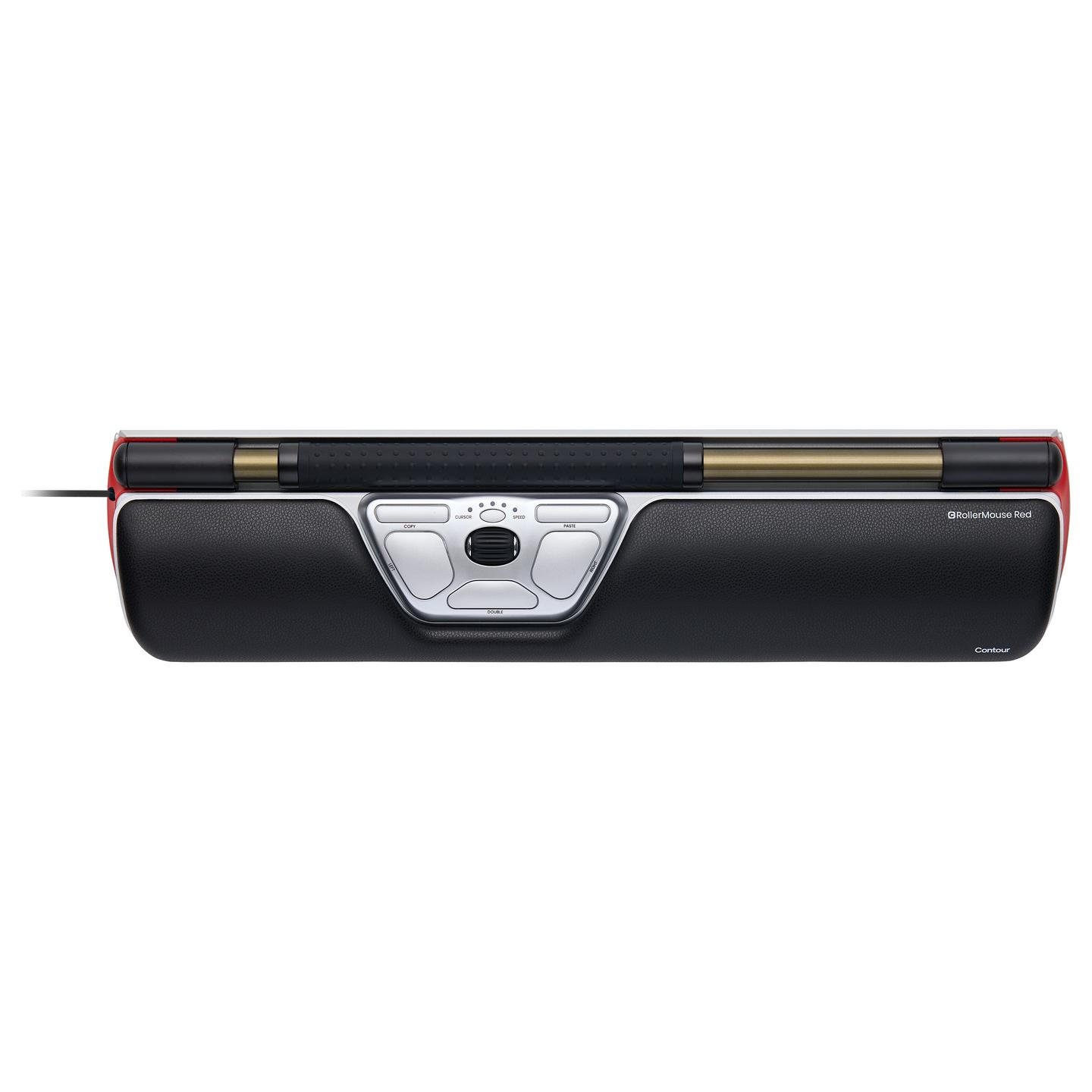 Maus me Kabllo Ergonomik Contour RollerMouse Red, USB-C, 2800 DPI, 7 Butona, Rollerbar - Zezë/Argjend
