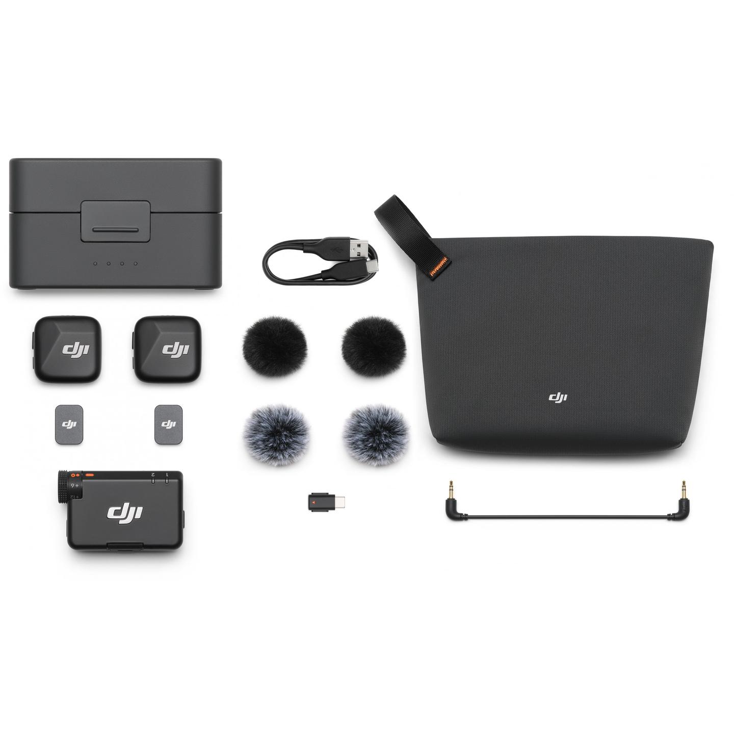 Mikrofon DJI Mic Mini, 2 Transmetues, 1 Marrës, Charging Case - Zezë - 14