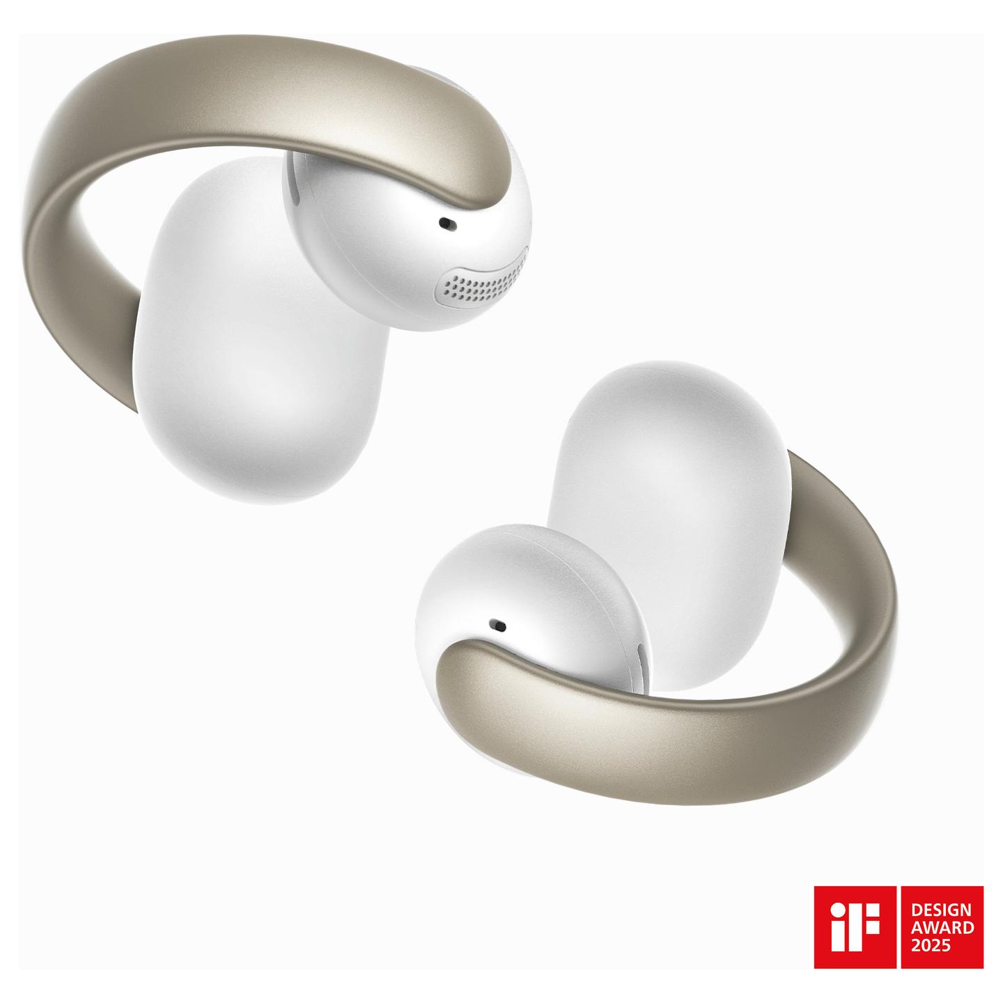 Kufje pa kabllo Soundcore AeroClip / Bluetooth / TWS / Open-Ear / Sport - Krem/Bardhë