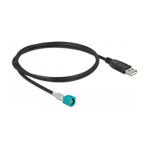 Kabllo USB DeLOCK 90490, HSD Z në USB 2.0 Type-A, 1 m - Zezë - 2