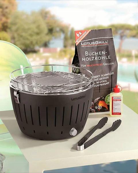Grill LotusGrill G34 U, 32cm, me Qymyr, me Ventilator - Zezë - 3